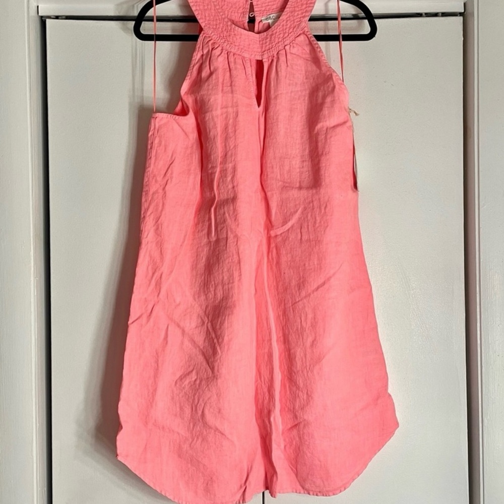 C&C California linen halter dress